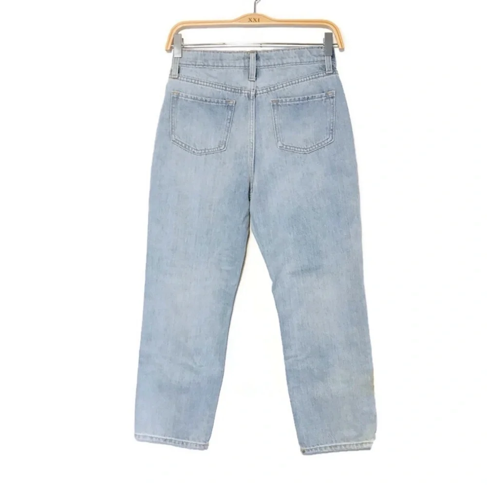 Old Navy High Rise Slouchy Straight Light Wash Distressed Jeans Girl’s size 12